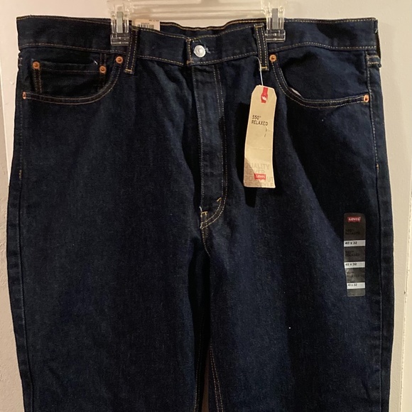 Levi's Other - NWT Levi's 550 Dark Wash Rinse Relaxed Fit Jeans